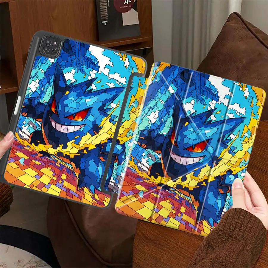 Pokemon Gengar Tablet Case For iPad Pro 11th 10th 9th 8th 7th 12.9inch Pro 2025 Air 4 5 M3 M2 1 2 M4 11inch Mini 6 7 Holder