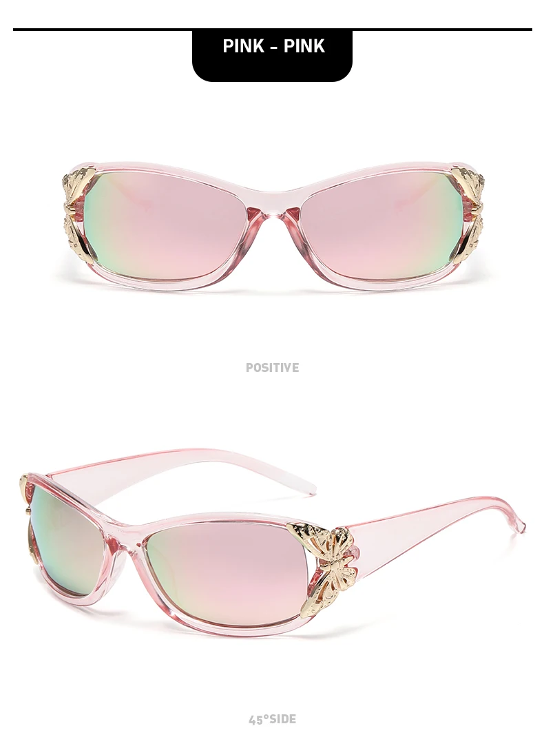 Modische und elegante Schmetterlings-Sonnenbrille für Damen im Freien, UV-Schutz, Sonnenschutz, bunte Sonnenbrille JH3058 – Detail 14