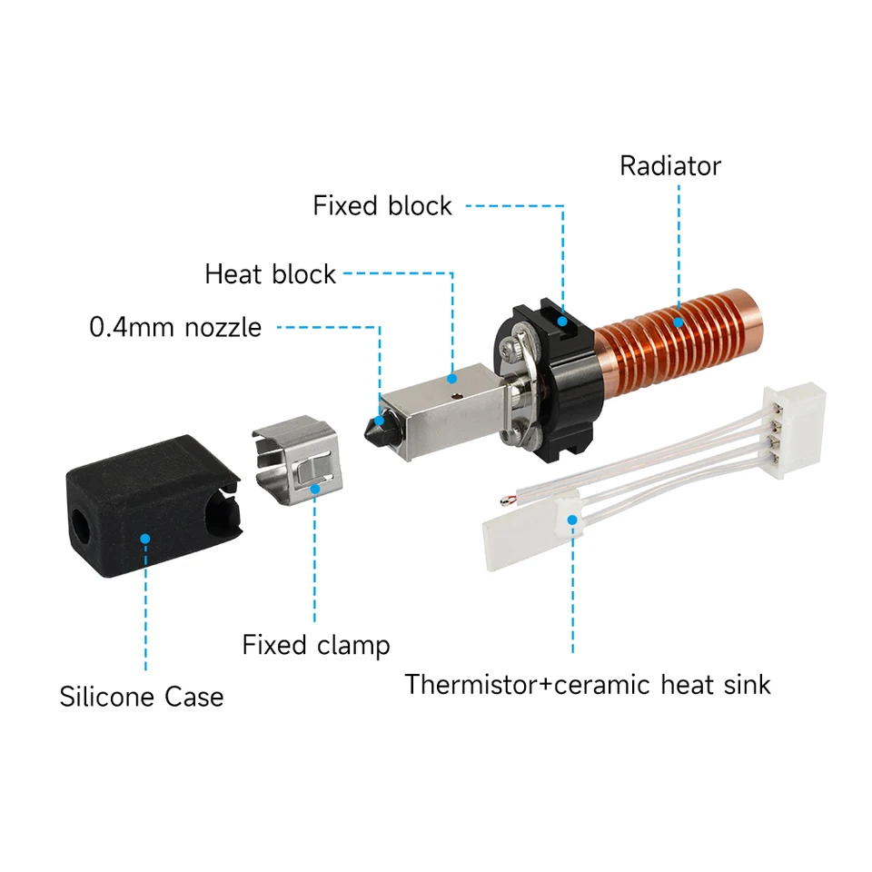 Buse Imprimante 3D SHEAWA 280°C Pour AD5M/AD5M Pro - Nozzle 0.4mm Précise Et Robuste