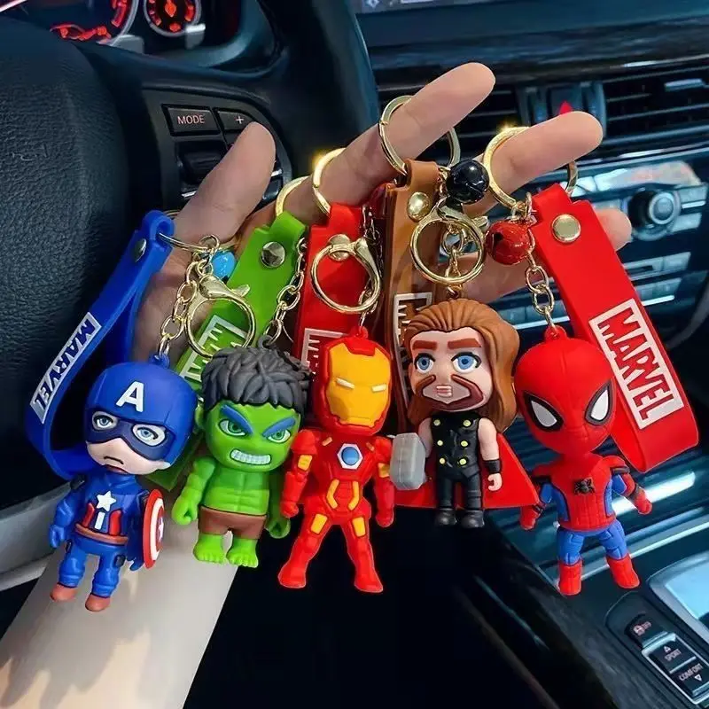 Nuevo Llavero de Coche de Marvel, Mochila de Anime de Superman, Colgante Decorativo de Spider-Man y Los Vengadores, Pequeño Regalo al por Mayor en Stock