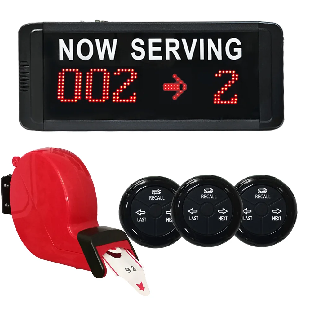 1 Screen 3 Buzzers Operator Service and Customer Number Professional Simple Manage Queue System