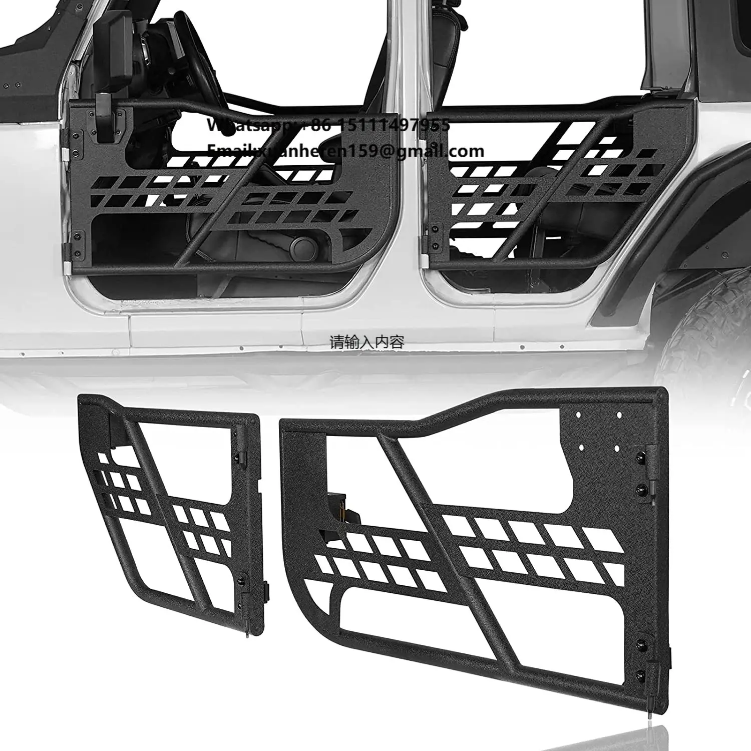 for Jeep Wrangler JL 2018+ Accessory Steel Half Door for 2 & 4 Doors Car New Condition Automobile Accessories