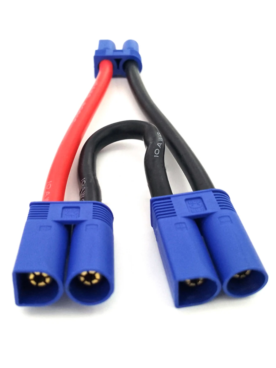 1PC Batterij Serie Verbindingsadapter EC5 Connector 10AWG Kabel Lipo Batterij ESC Connector voor RC Boot Auto Vliegtuig