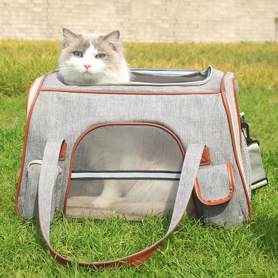 

Cat Dog Backpacks Small Foldable Pet Outings Breathable Car Portable Pet Bags