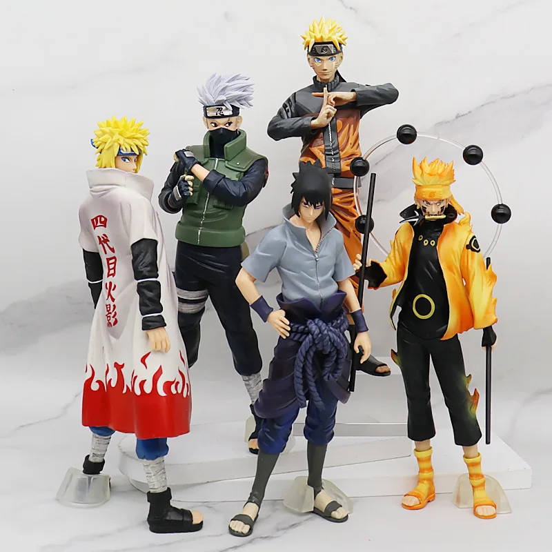 27Cm Naruto Anime Figuren Hatake Kakashi Uchiha Sasuk Naruto Actiefiguur Pvc Model Speelgoed Ornamenten Geschenken