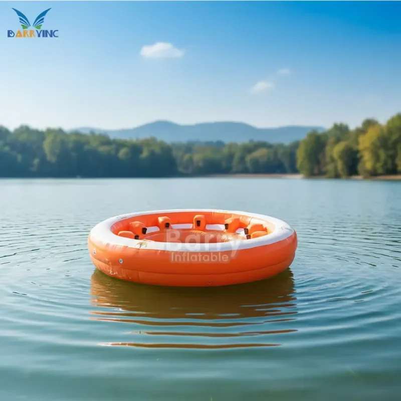 Giant 10 Person Inflatable Water Floating Island Lounge Sofa Raft for Lake Pool Party Summer Outdoor Recreation Fun Toy Large