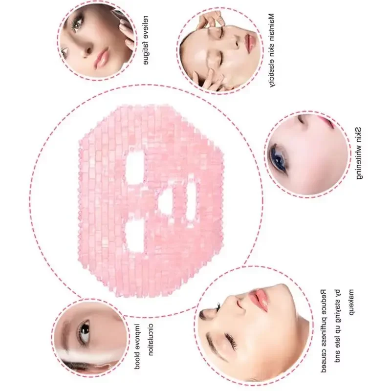 Natural Rose Quartz Gouache Scraper For Face Jade Roller Gua Sha Massage Face Roller Eye Sleeping Mask Anti Wrinkle Beauty Tools