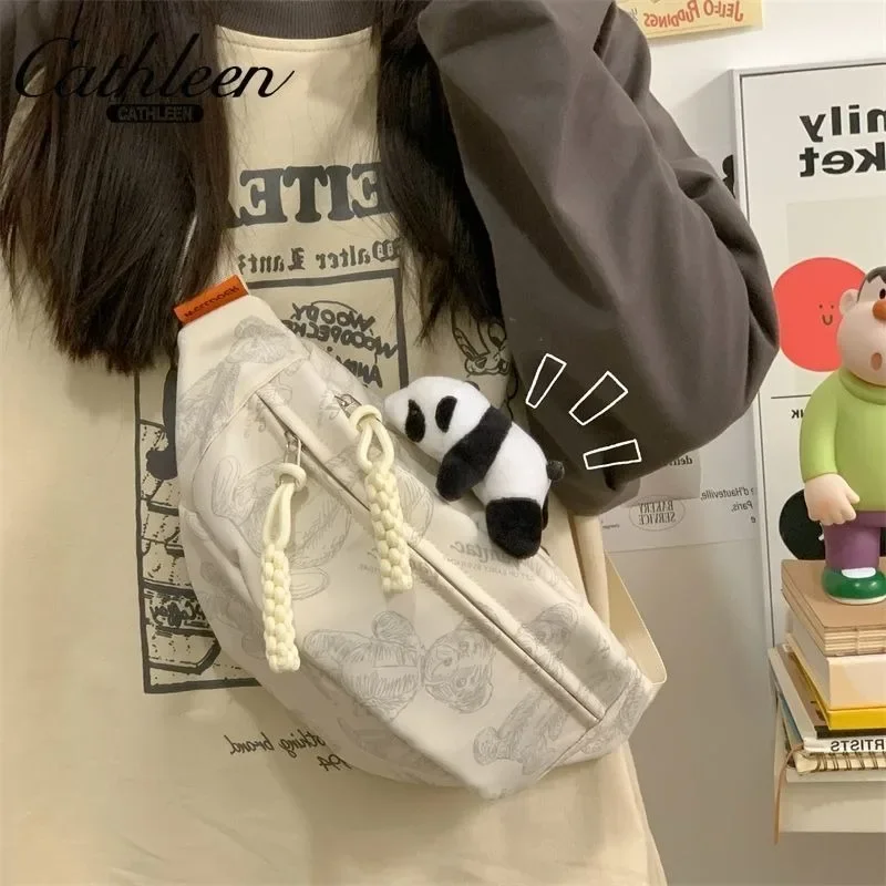 

Симпатичная студенческая нагрудная сумка для девочек — повседневная сумка через плечо с высоким вырезом в корейском стиле и простая универсальная поясная сумка