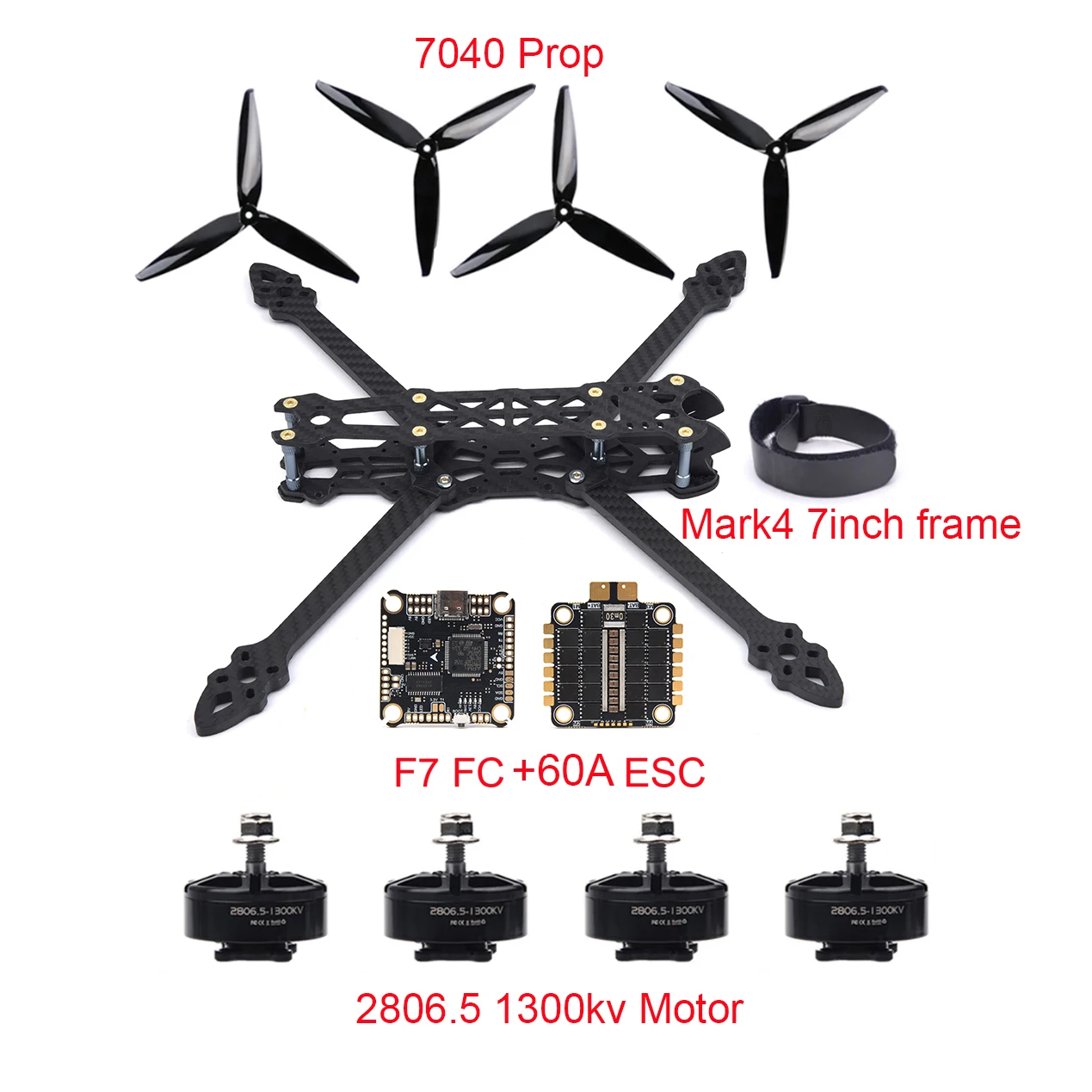 Hobby Queen Rc - Mark4 7inch 295mm Carbon Fiber Frame