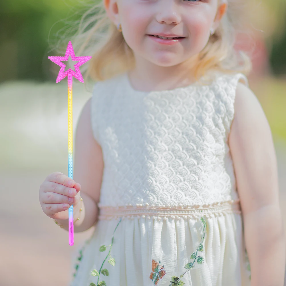 

Pentagram Wand Star Plastic Kids Party Favor Stage Performance Halloween Cosplay Dress Up Props