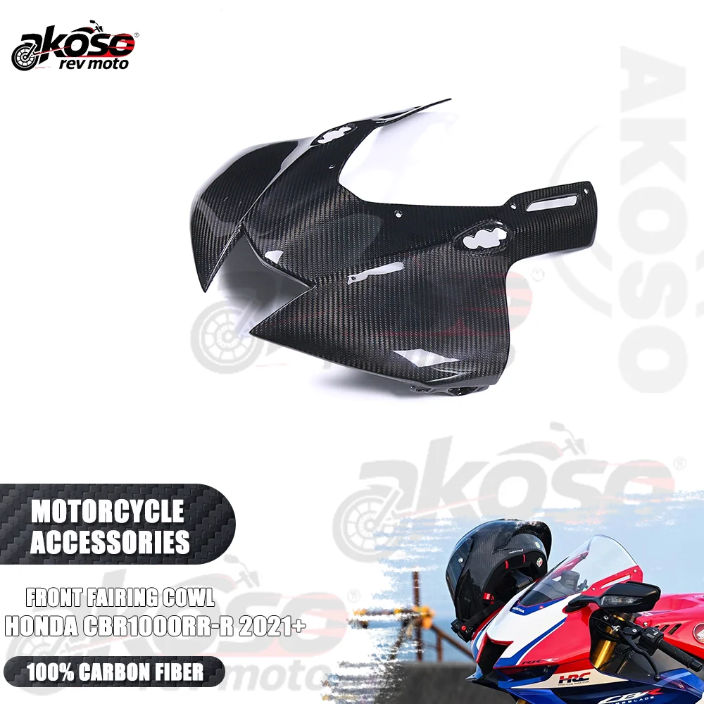 الجبهة هدية القلنسوة لوحة لوحات نقية 3K ألياف الكربون دراجة نارية الملحقات لهوندا CBR1000RR-R 2021 + تعديل غطاء المصباح