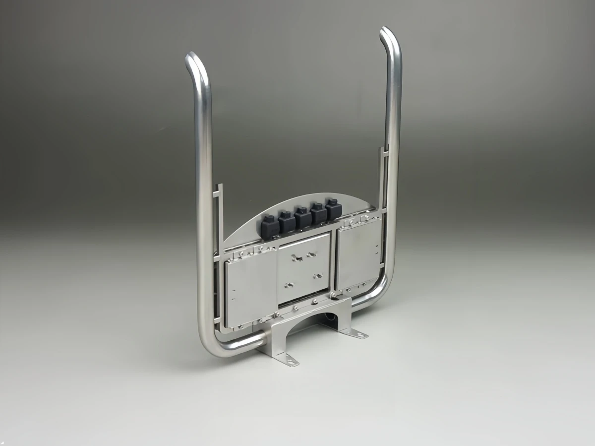 Scaleclub 1/14 Tamiya Truck Euro Style Metal Exhaust with LED