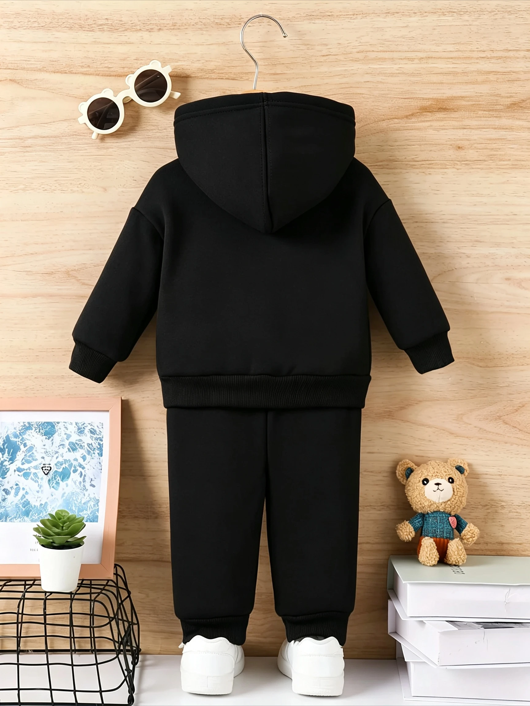 Winter and Autumn Gift - Children's Warm Fur Hoodie + Casual Sport Pants - 