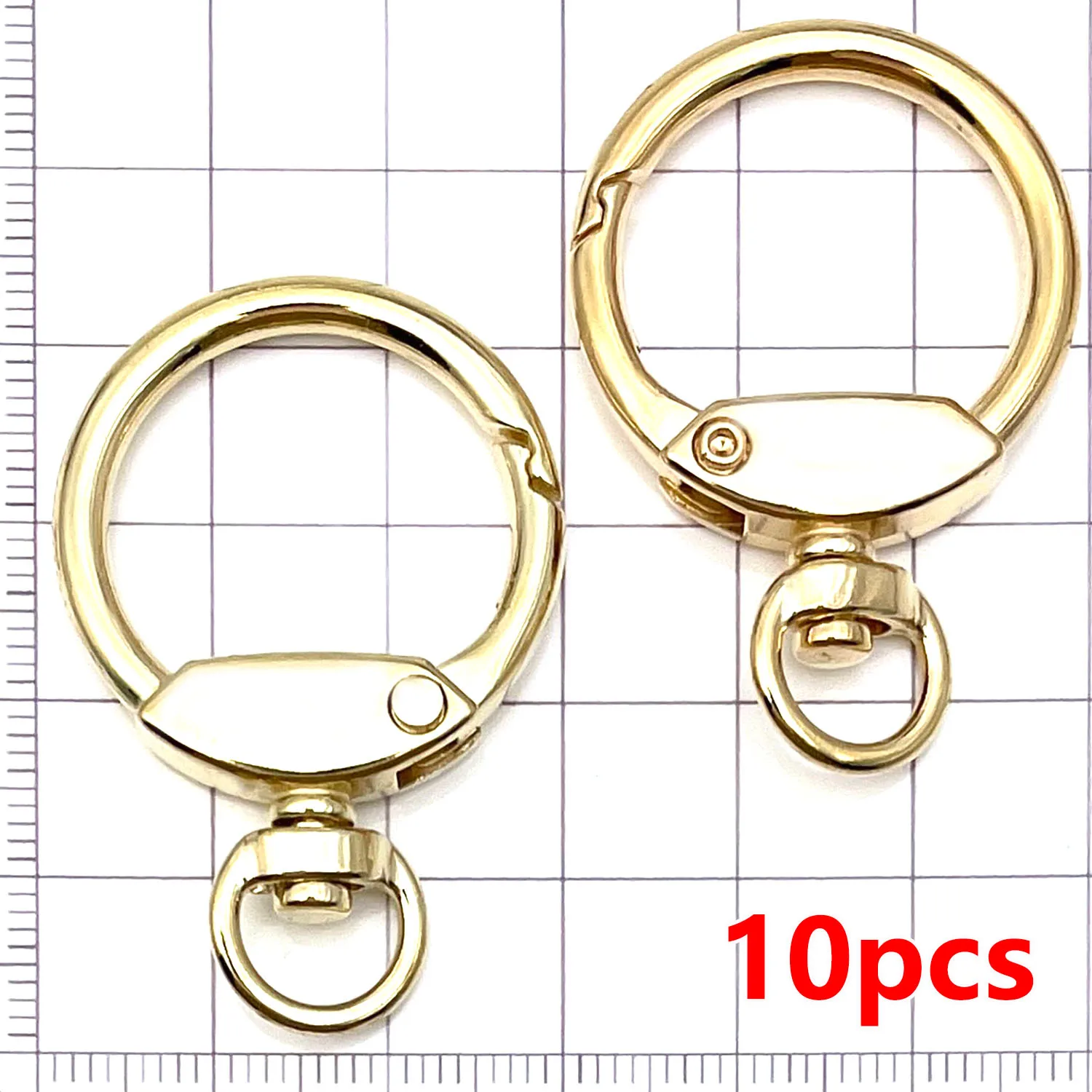 10pcs Mixed Shape Keychain Hardware Alloy