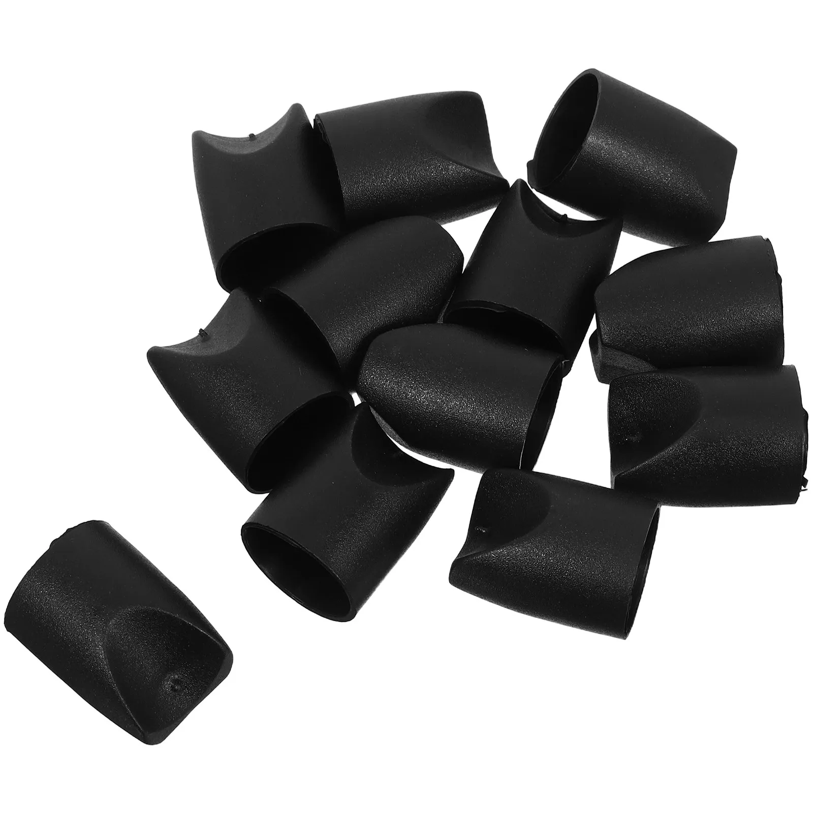12Pcs Folding Chair Stability Caps V Shape Plastic Heavy Duty Stabilizers for Metal Padded Chair Leg Tubes Covers Secure Seating