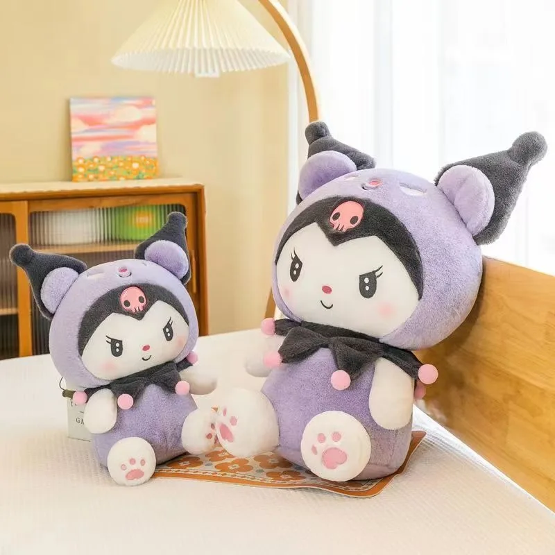 Sanrio Kuromi pluszowe lalki 40/50cm kawaii moja melodia Cinnamoroll miękkie wypchane zwierzęta Anime rysunek poduszka dekoracja kreskówkowa dla dzieci zabawki