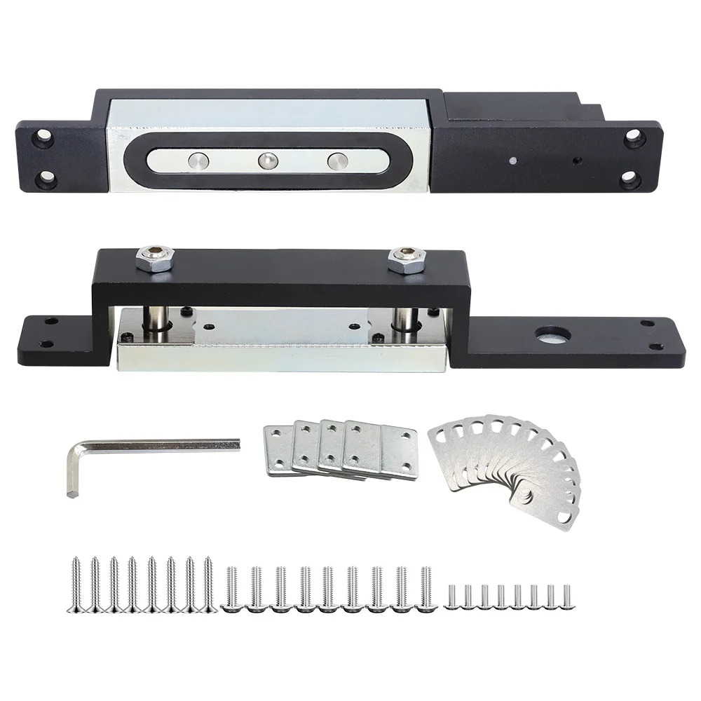 12/24V Magnetic Shear Lock 1200Kg Smart Electric Lock Door Access Control System NO NC COM Door Contact Signal Output Time Delay