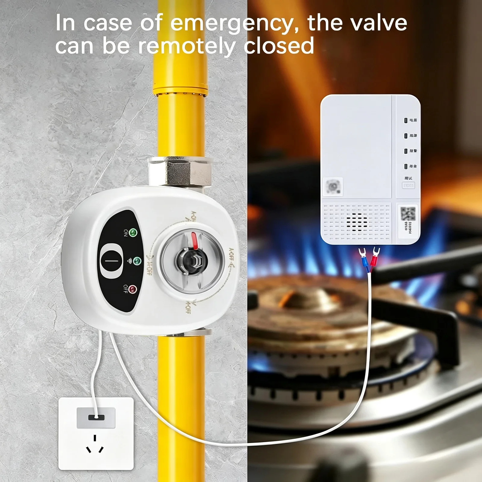 EWeLink App WiFi Smart Ball Valve DN15 DN20 DN25 Water Gas Auto Cutoff Remote Voice Control Work with Alexa Google Alice