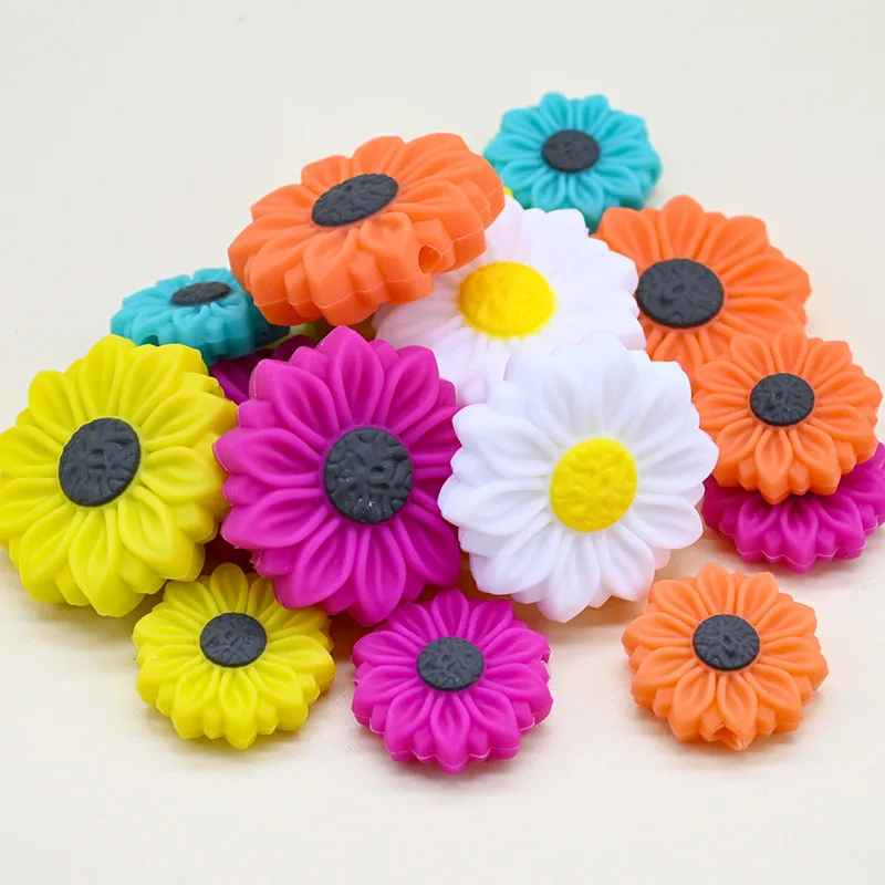 20pcs 22mm Silicone Beads BPA Free Food Grade Silicone Teether Beads DIY Pacifier Chain Jewelry Accessorie Silicone Focal Bead
