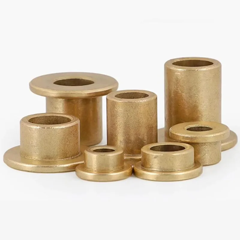 3Pcs Brass Flanging Oil Bearing ID 2/3/4/5mm Powder Metallurgy Self-Lubricating Bronze Bushing Guide Sleeve