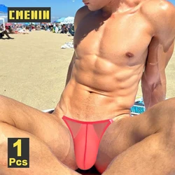 CMENIN Transparent Mesh Men Underwear Briefs Low Waist Sexy Bikini Men's Panties Ultra-thin Breathable Underpants Gays Men Brief