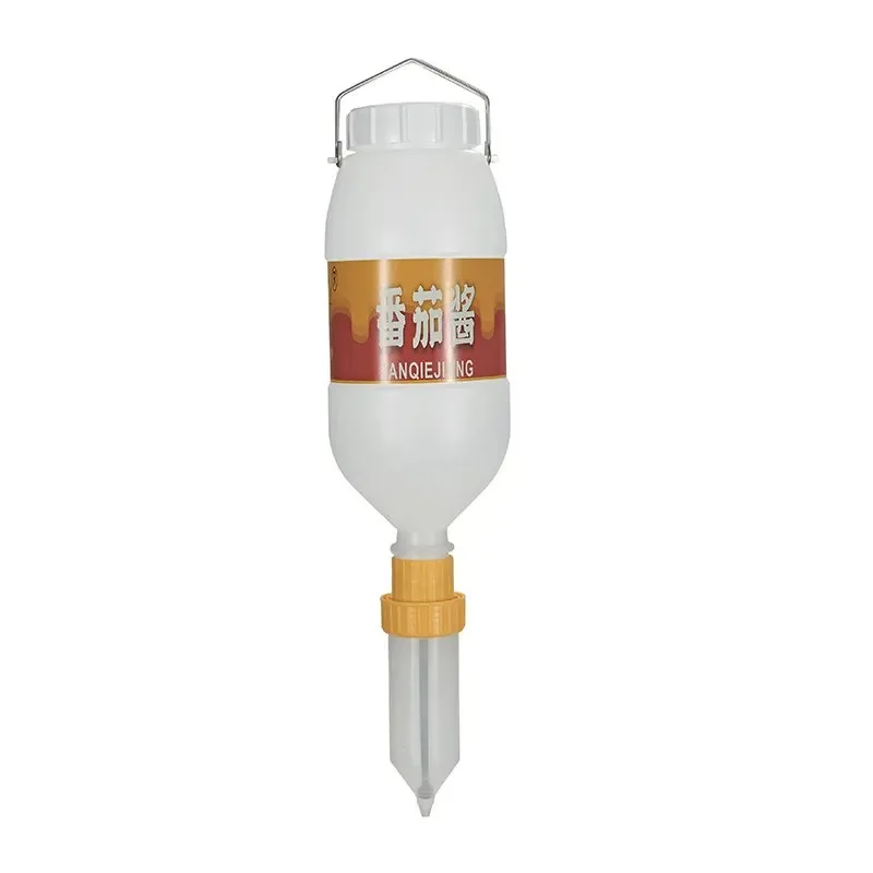 Hanging Food Grade Squeeze Sauce Bottle Large Capacity Ketchup Salad Dressing Dispenser Jar