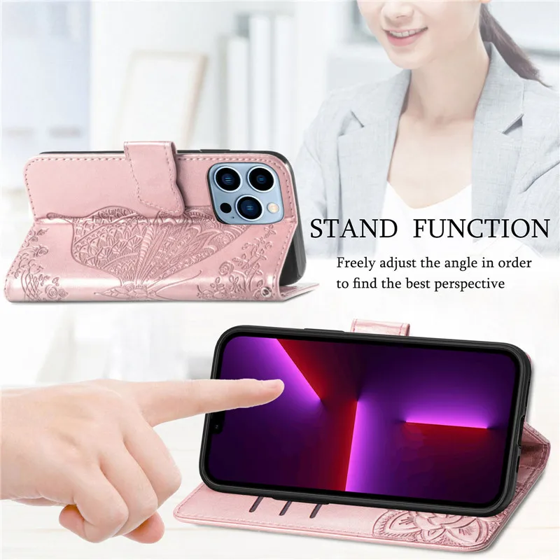 Leather Flip Wallet Case For Apple iPhone 12 13 Mini 11 Pro XS MAX X XR 8 7 6s 6 Plus SE 2 3 2020 Card Stand Phone Cover Coque