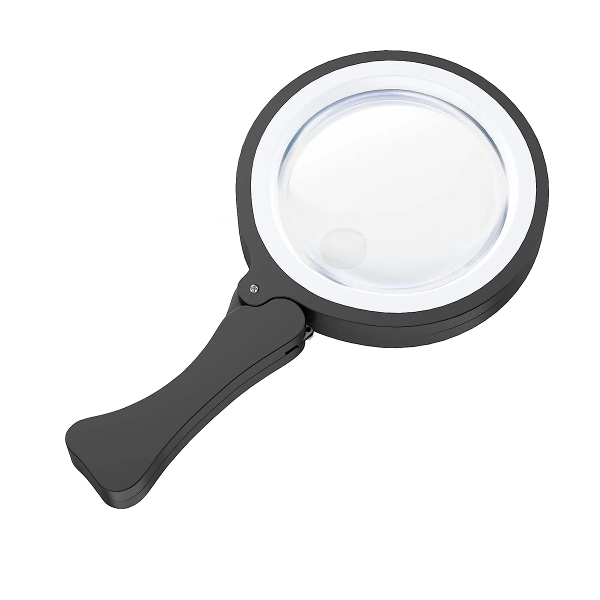 Magnifying Glass with 17 LED Light, 3X 6X Reading Magnifier, Portable Foldable Magnification(Black)