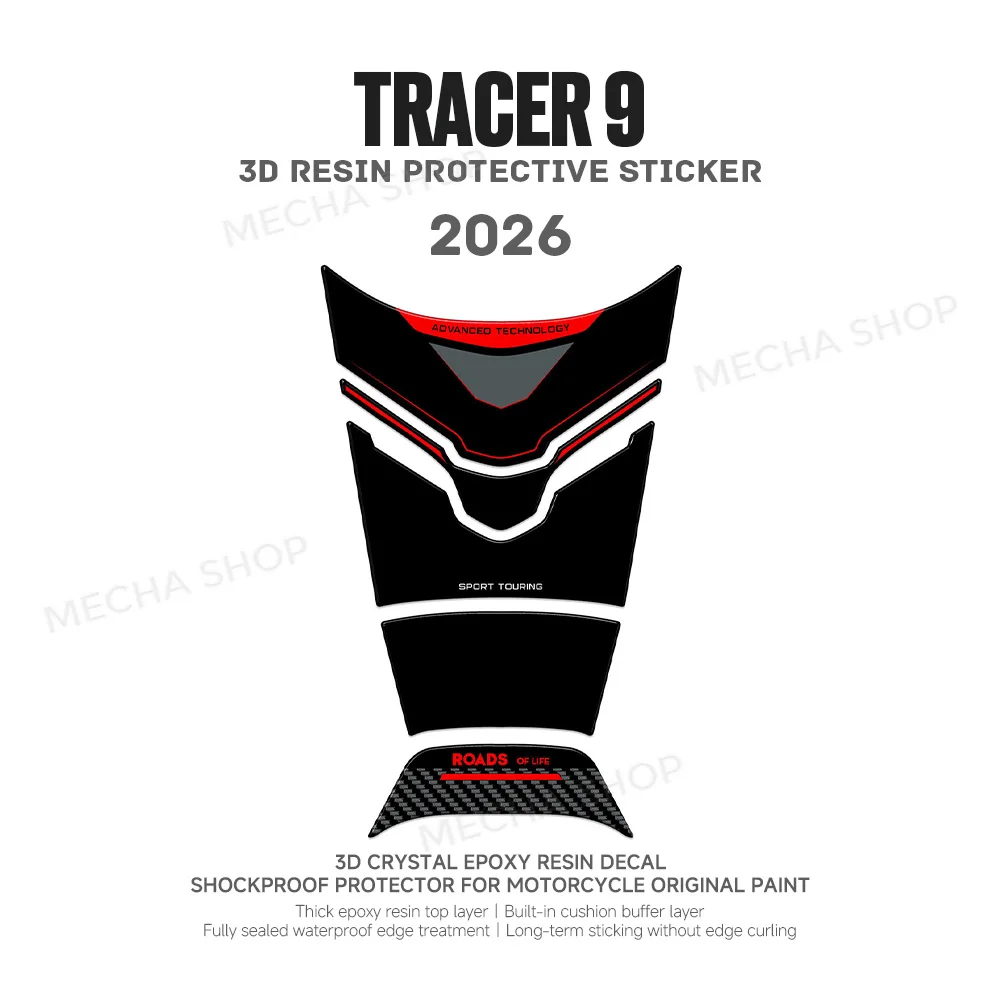 For Tracer 9 2025-2026 3D Sticker Tank Protector