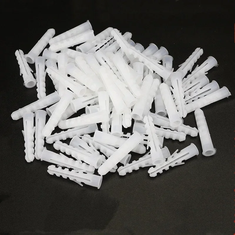 Anclajes de pared tubo expansión de 5mm-14mm, tapones, tubo expansión cola pez blanco, autorroscante tornillo