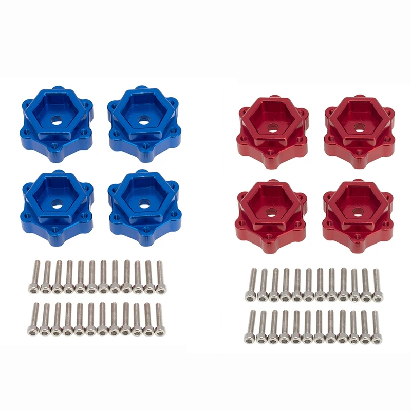 4Pcs Metal Hex Adapters Converter (+5Mm) For Losi LMT Monster Truck 1/8 RC Car Upgrade Parts Accessories