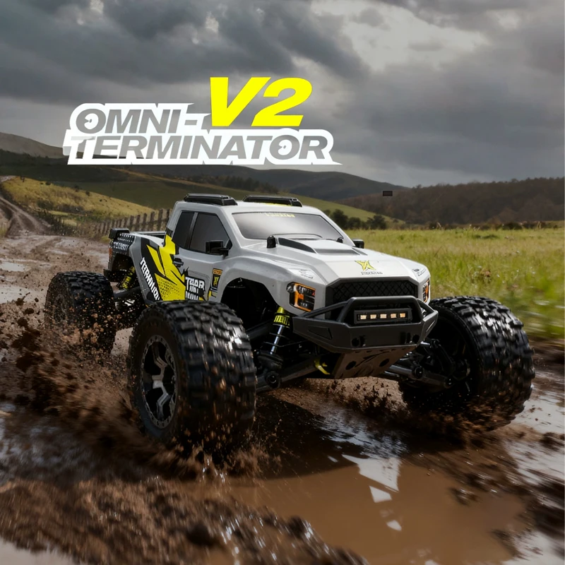 

Rarello Omnipotent Terminator V2 1/10 Remote Control Electric Brushless Four-Wheel Drive Off-Road Climbing Car RC Car Model Toy