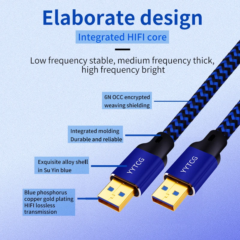 High Quality USB to USB Extension Cable USB A Male to Male 3.0 Extender For Radiator Hard Disk Camera USB Cable Extens Cable