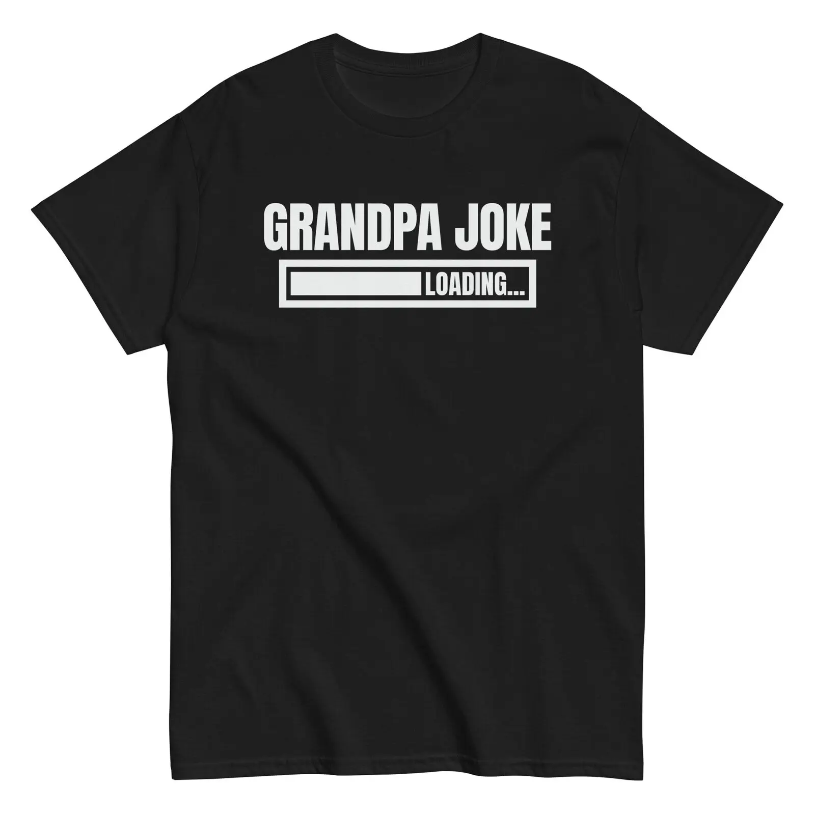 Grandpa Joke Loading Funny Fathers Day Cotton T-Shirt Grandfather Cute Tee