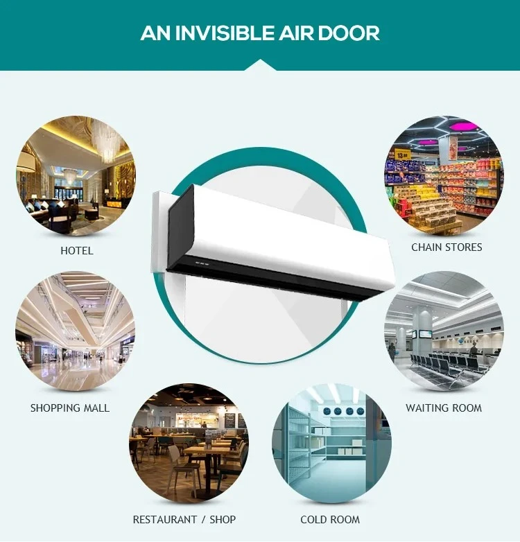 for S3 Stainless Steel Air Curtain Fan 1.2m Powerful Air Barrier Maintain Indoor Temperature
