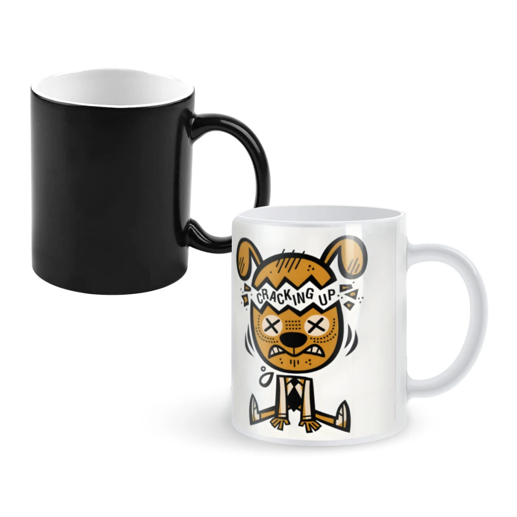 

Cracking UpCoffee Mugs And Mug Creative Color Change Tea Cup Ceramic Milk Cups Novelty Gifts