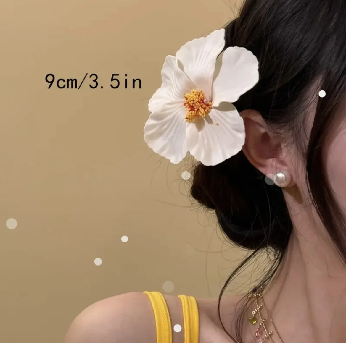 

Sweet, realistic egg flower, colorful dopamine-inspired artificial flowers, DIY craft hairpin, headpiece material, beach vacatio