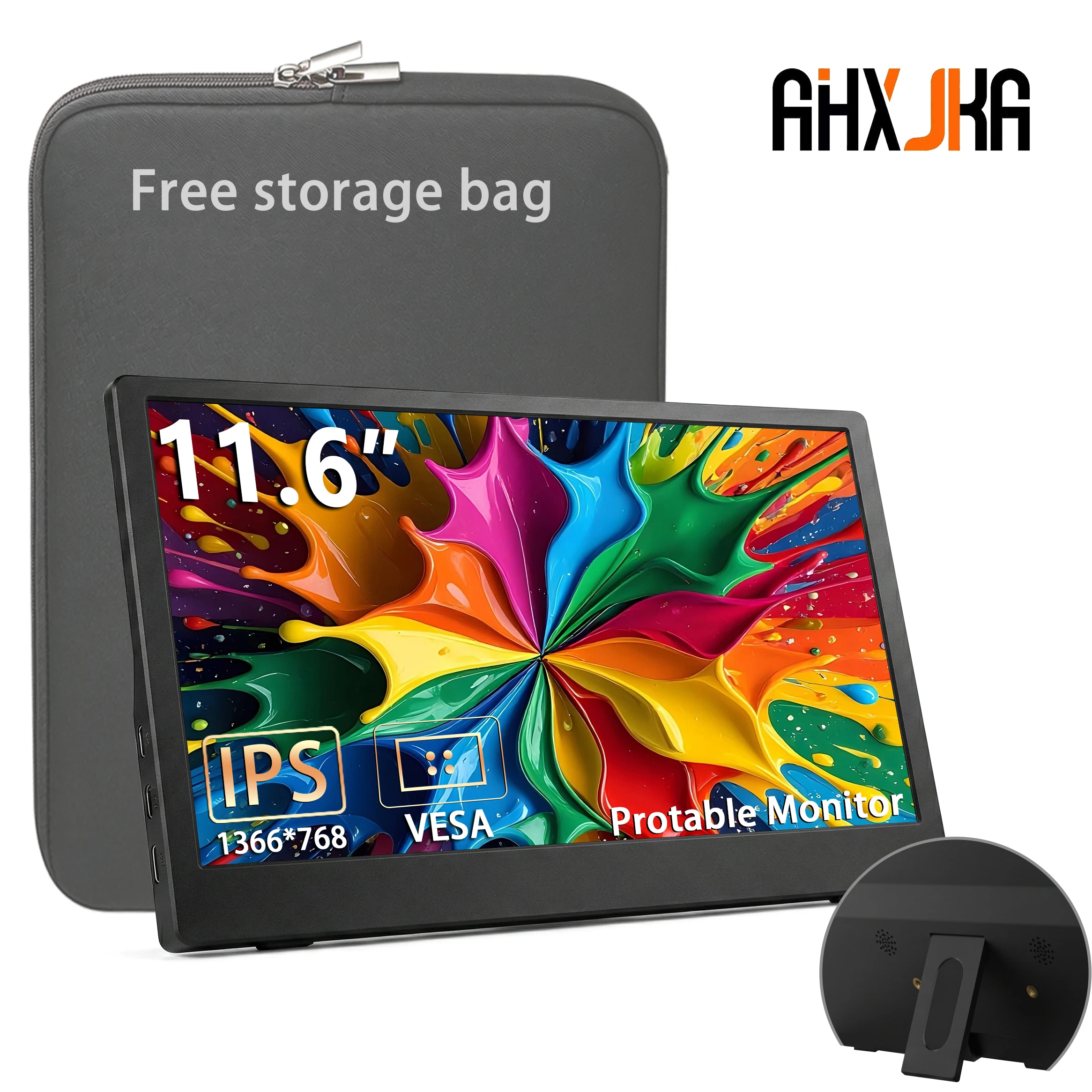 11.6 Inch Portable Monitor MiniHDMI IPS Compatible Laptop Second Screen Gaming Extended Phone Display Speaker For Switch/PS4/5