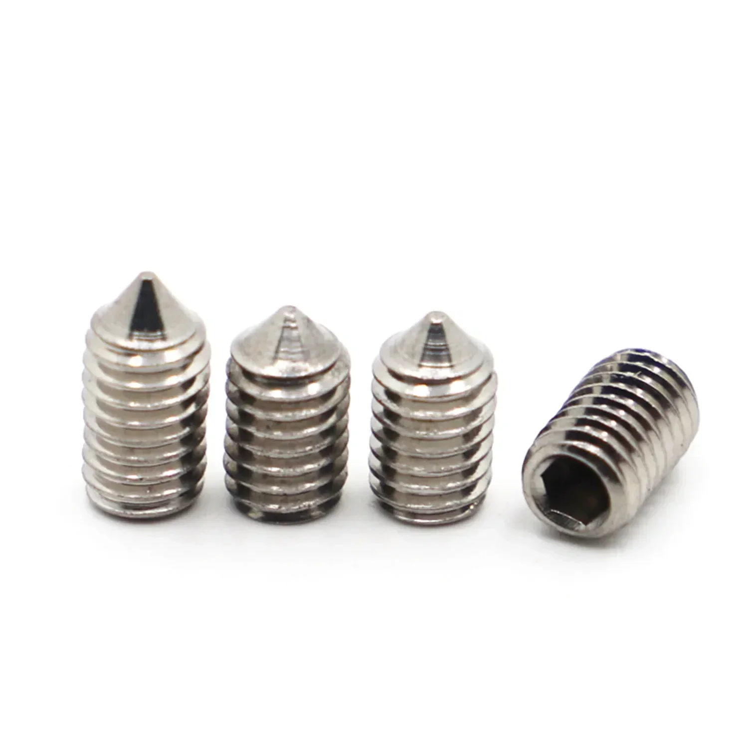 DIN914 Hex Hexagon Socket Set Screw Cone Point Grub Screw M2 M2.5 M3 M4 M5 M6 M8 M10 M12 304 Stainless Steel