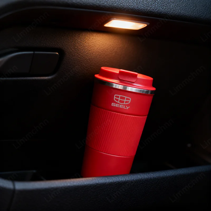 Insulated Car Coffee Mug Stainless Steel Logo Cup For Geely GeometryC Monjaro Coolray Tugella GX3 Atlas Emgrand EC7 GC6 GC9 EC8