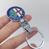 1pcs forAlfa Romeo Key Rings Leave Keychain Fashion Creative Beautiful Four Leaves Steel Lucky Key Chain Jewelry Wholesale