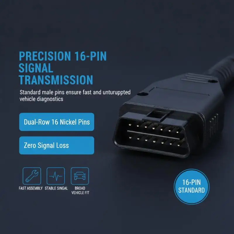 1 Set OBD Male Plug OBD2 16Pin Connector OBD II Adaptor OBDII Connector J1962 OBD2 Connector