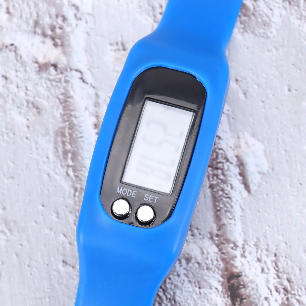 Blue LED Multi Function Pedometer Sports Watch Calorie Monitor Waterproof Casual Fitness Tracker Wristwatch for Outdoor Indoor
