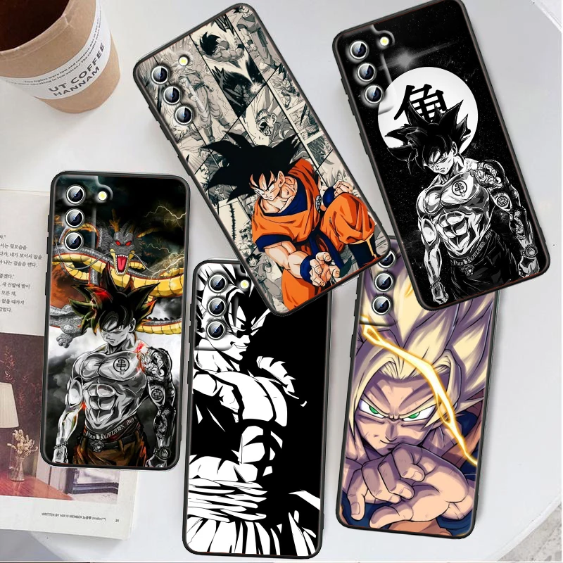 D-D-Dragons B-Balls Z Cartoon For Samsung Galaxy S24 S23 S22 S21 S20 FE S10 S10E Plus Ultra Pro Lite 5G Black TPU Phone Case