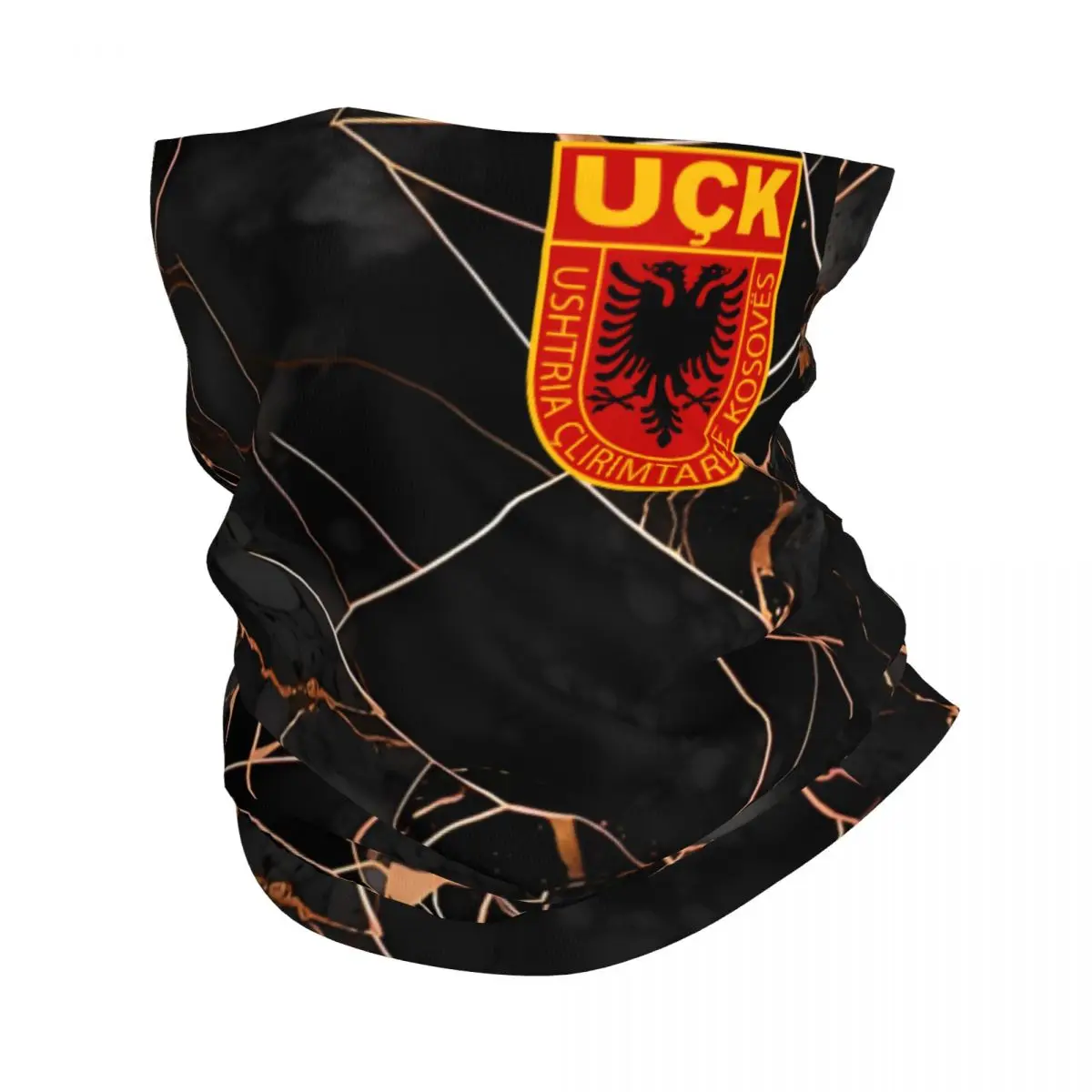 

Uck Albanian Eagle Bandana Neck Gaiter Printed Motocross Wrap Scarf Multi-use Balaclava Cycling Unisex Adult All Season