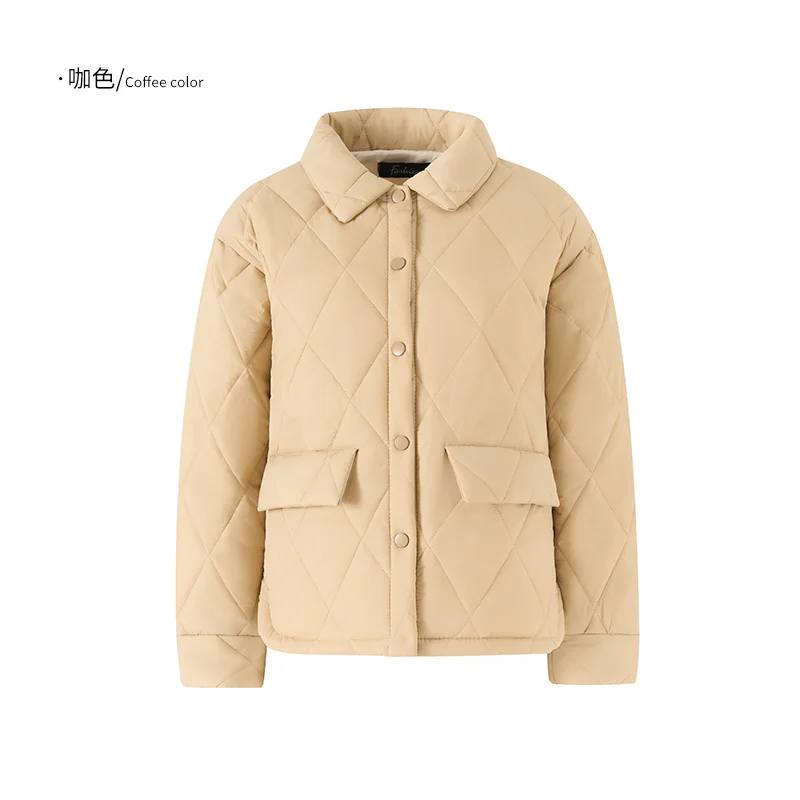 

Quilted Jacket For Woman Artificial Cotton Coat For Women Loose Cotton Tops Clothes For Winter and Autumn Suitable for Commuting