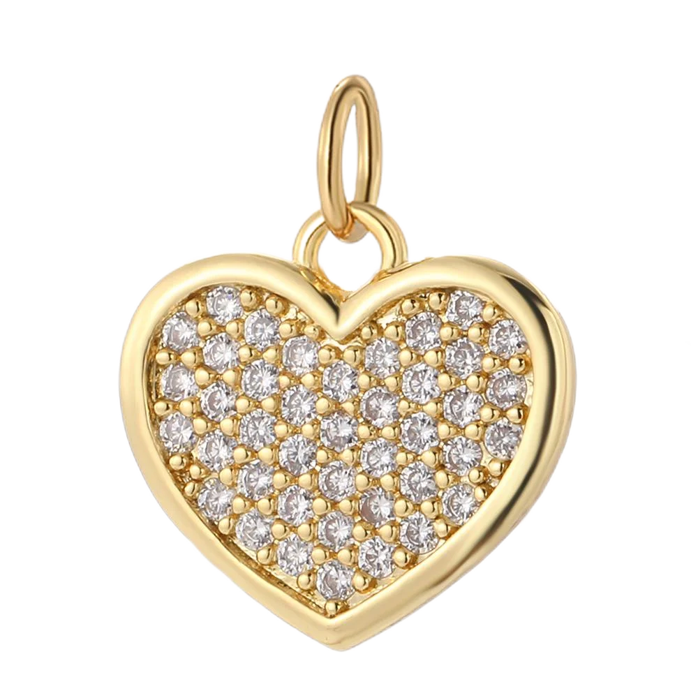 Bohemian Hearts for Jewelry Making Supplies Gold Color Thunder Dijes Diy Earrings Bracelet Necklace Accessories Amulet