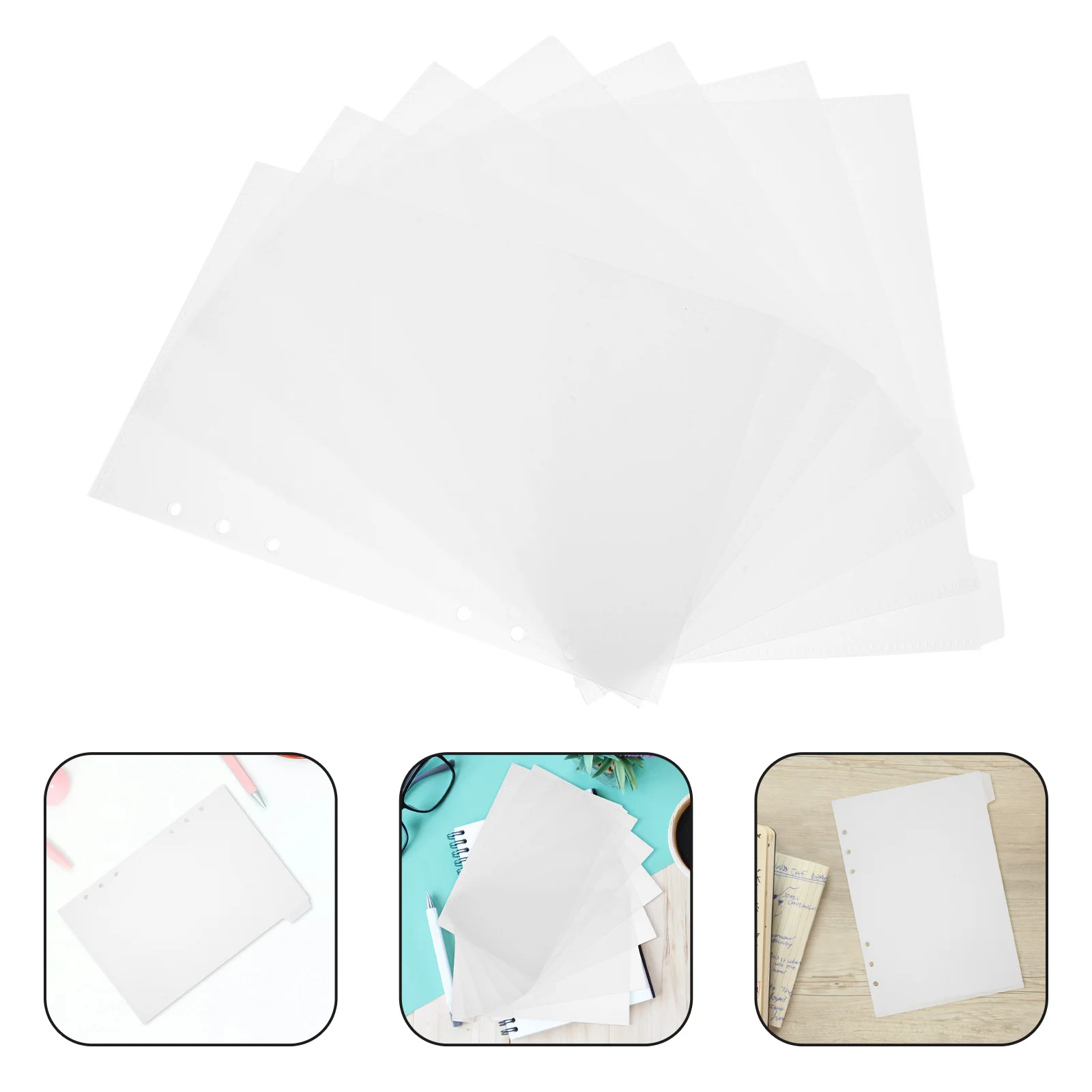 

7pcs Portable Inserts Multi-Use Loose Leaf Pocket For Budget Binder Reusable Pp Material Binder Supply Budget Book Inserts