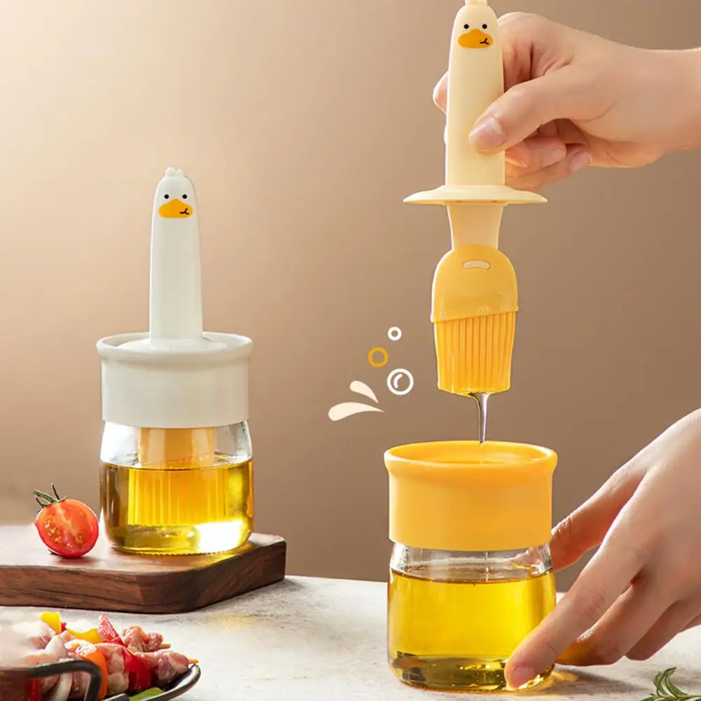 

Household Oil Pot with Brrush, High Temperature Resistant, Food Grade Silicone, Integrated Design, Barbecue Brush, Baking Tool