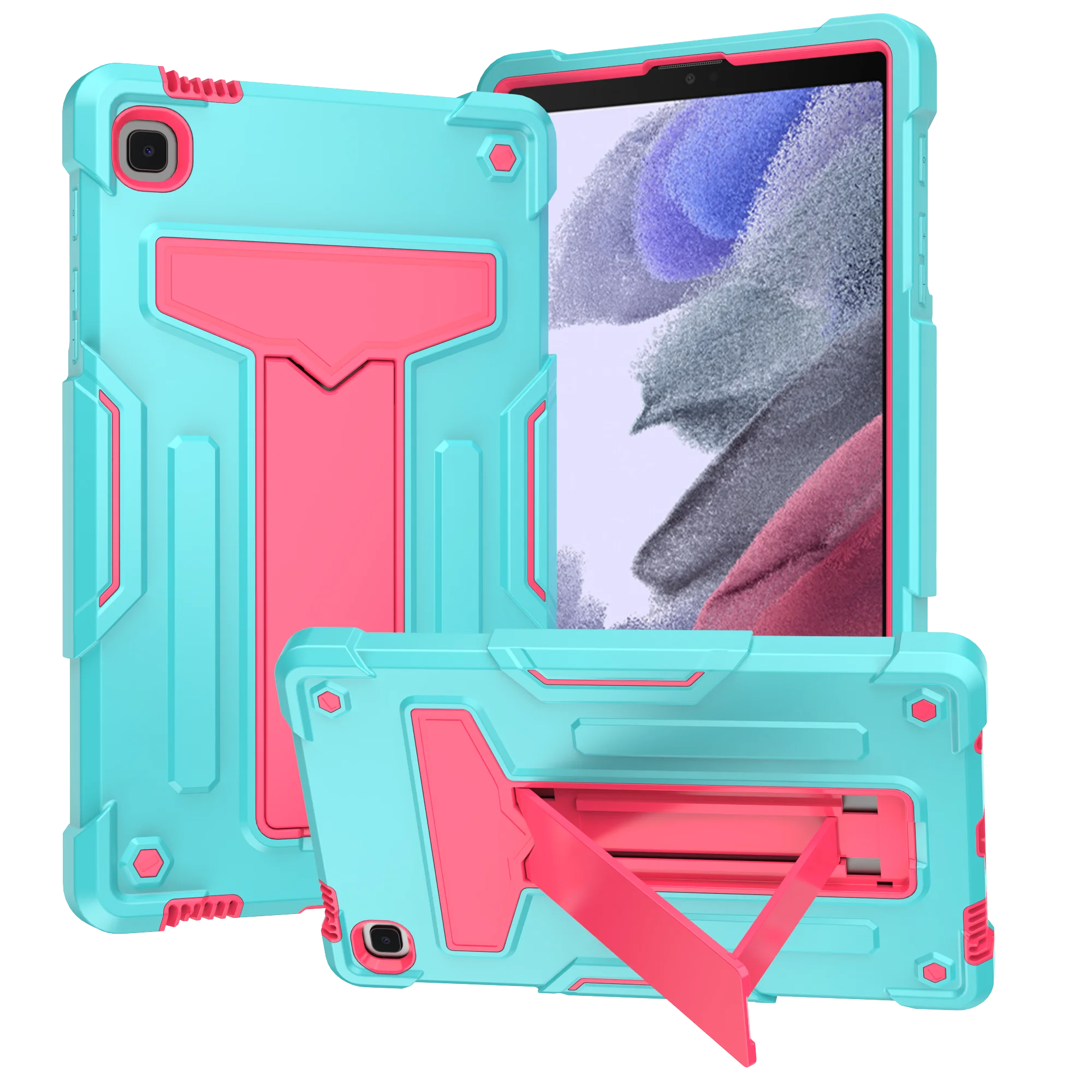 

Case for Samsung Tab A7 Lite 8.7 inch (SM-T220/T225) ，Built-in T Kickstand, Shockproof Full-Body Protection, Two-Tone Design